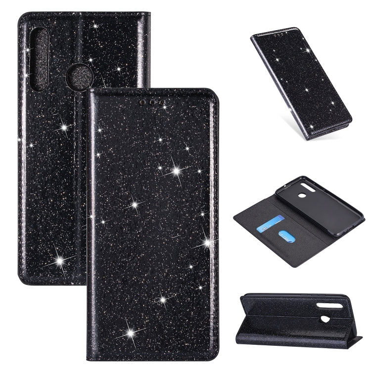 For Huawei P Smart+ 2019 Ultrathin Glitter Magnetic Horizontal Flip Leather Case with Holder & Card Slots