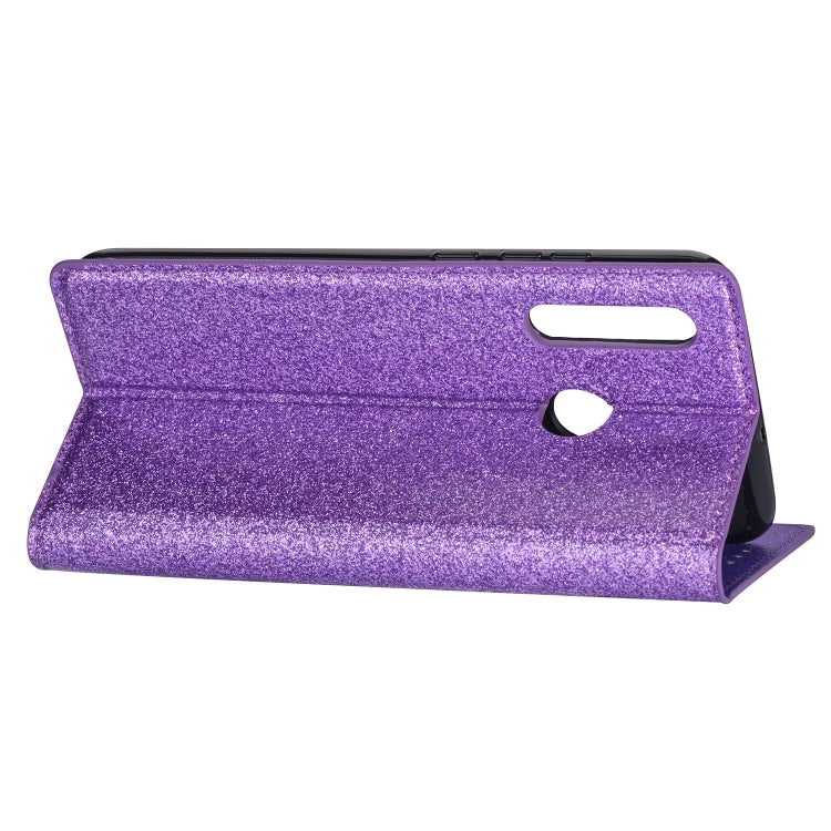 For Huawei P Smart+ 2019 Ultrathin Glitter Magnetic Horizontal Flip Leather Case with Holder & Card Slots