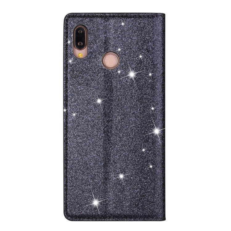 For Huawei P20 Lite Ultrathin Glitter Magnetic Horizontal Flip Leather Case with Holder & Card Slots