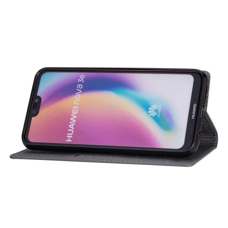 For Huawei P20 Lite Ultrathin Glitter Magnetic Horizontal Flip Leather Case with Holder & Card Slots