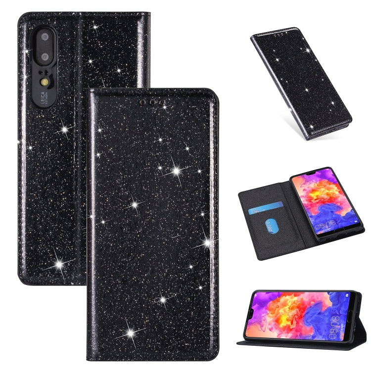 For Huawei P20 Pro Ultrathin Glitter Magnetic Horizontal Flip Leather Case with Holder & Card Slots