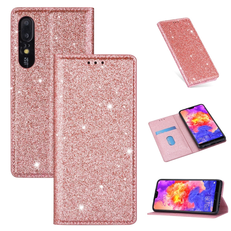 For Huawei P20 Pro Ultrathin Glitter Magnetic Horizontal Flip Leather Case with Holder & Card Slots