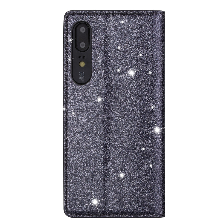 For Huawei P30 Ultrathin Glitter Magnetic Horizontal Flip Leather Case with Holder & Card Slots