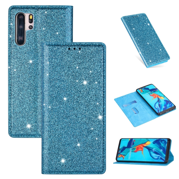 For Huawei P30 Pro Ultrathin Glitter Magnetic Horizontal Flip Leather Case with Holder & Card Slots