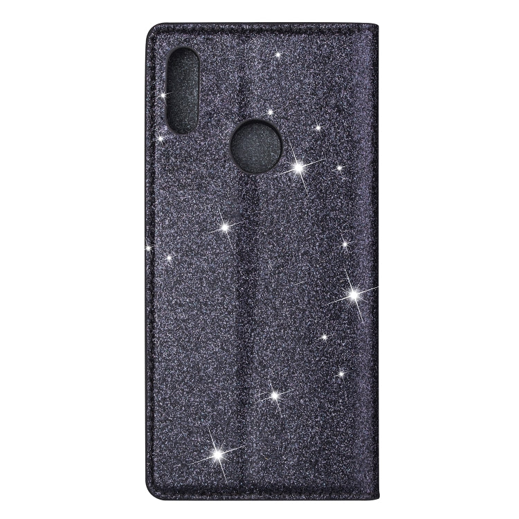 For Huawei Y6 (2019) Ultrathin Glitter Magnetic Horizontal Flip Leather Case with Holder & Card Slots