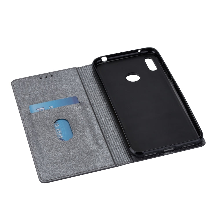 For Huawei Y6 (2019) Ultrathin Glitter Magnetic Horizontal Flip Leather Case with Holder & Card Slots
