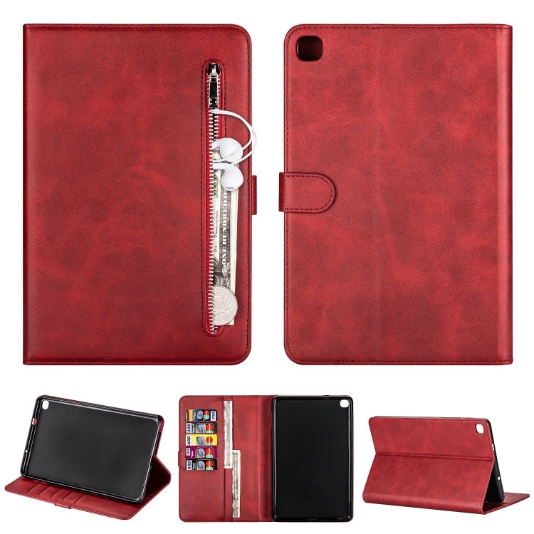 For Samsung Galaxy Tab A8 P200 Tablet Fashion Calf Texture Zipper Horizontal Flip Leather Case with Stand & Card Slots & Wallet & Wake-up / Sleep Function