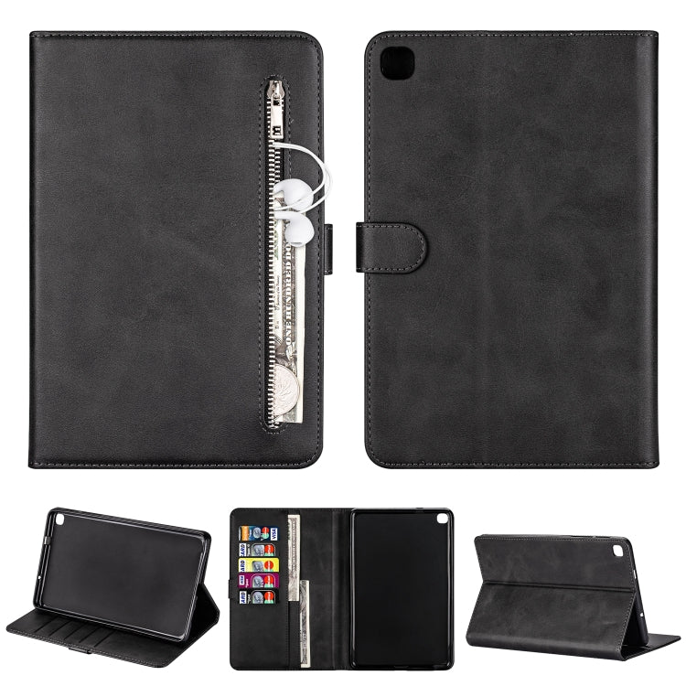 For Samsung Galaxy Tab A8 P200 Tablet Fashion Calf Texture Zipper Horizontal Flip Leather Case with Stand & Card Slots & Wallet & Wake-up / Sleep Function
