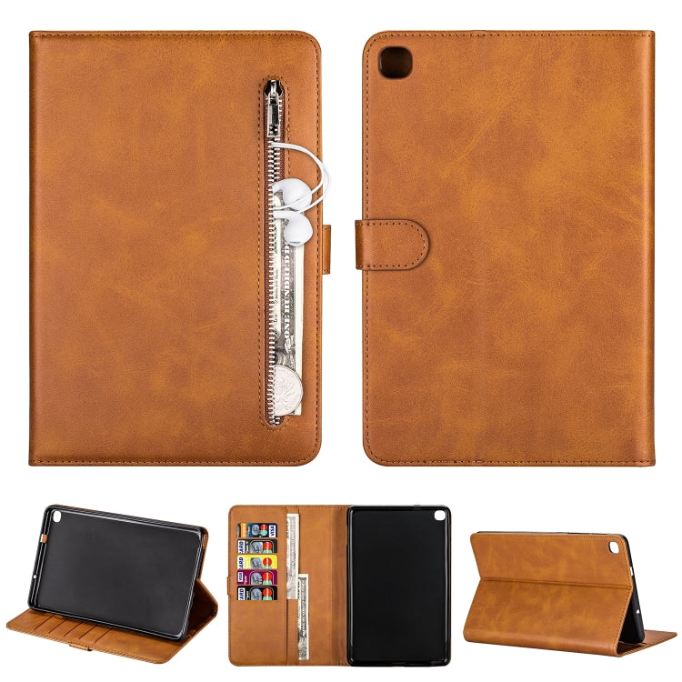 For Samsung Galaxy Tab A8 P200 Tablet Fashion Calf Texture Zipper Horizontal Flip Leather Case with Stand & Card Slots & Wallet & Wake-up / Sleep Function