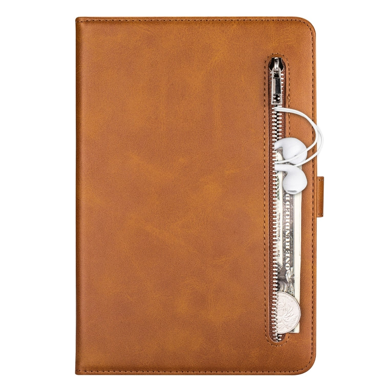 For Samsung Galaxy Tab A8 P200 Tablet Fashion Calf Texture Zipper Horizontal Flip Leather Case with Stand & Card Slots & Wallet & Wake-up / Sleep Function