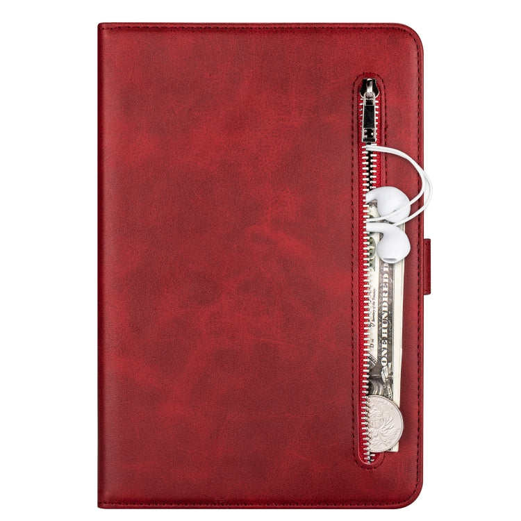 For Samsung Galaxy Tab A10.1 T510 / T515 Tablet Fashion Calf Texture Zipper Horizontal Flip Leather Case with Stand & Card Slots & Wallet & Wake-up / Sleep Function
