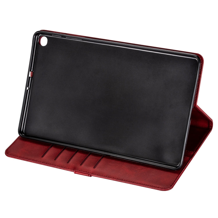 For Samsung Galaxy Tab A10.1 T510 / T515 Tablet Fashion Calf Texture Zipper Horizontal Flip Leather Case with Stand & Card Slots & Wallet & Wake-up / Sleep Function