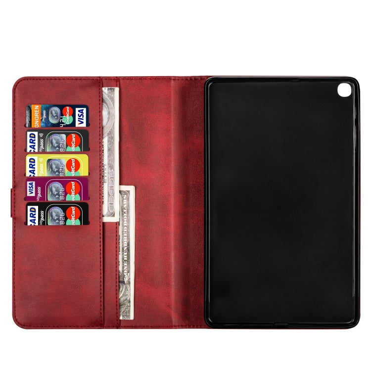 For Samsung Galaxy Tab A10.1 T510 / T515 Tablet Fashion Calf Texture Zipper Horizontal Flip Leather Case with Stand & Card Slots & Wallet & Wake-up / Sleep Function
