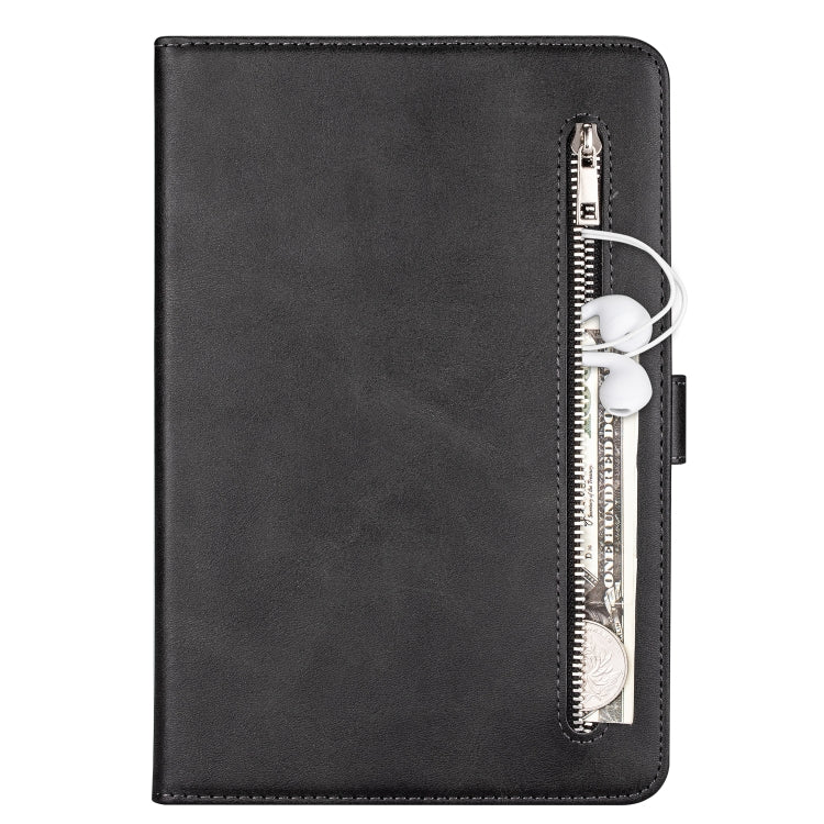 For Samsung Galaxy Tab A10.1 T510 / T515 Tablet Fashion Calf Texture Zipper Horizontal Flip Leather Case with Stand & Card Slots & Wallet & Wake-up / Sleep Function