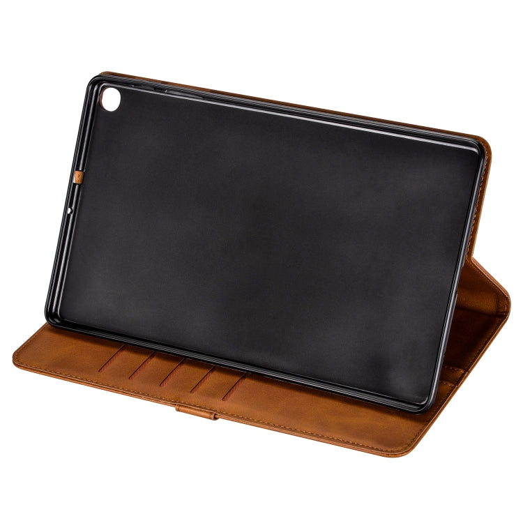 For Samsung Galaxy Tab A10.1 T510 / T515 Tablet Fashion Calf Texture Zipper Horizontal Flip Leather Case with Stand & Card Slots & Wallet & Wake-up / Sleep Function