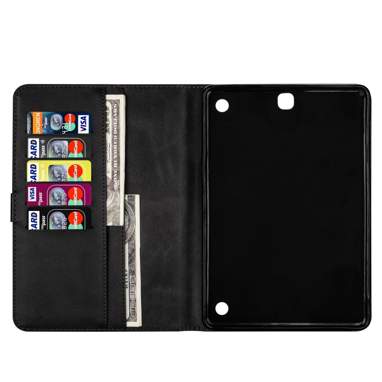 For Samsung Galaxy Tab A9.7 T550 Tablet Fashion Calf Texture Zipper Horizontal Flip Leather Case with Stand & Card Slots & Wallet & Wake-up / Sleep Function