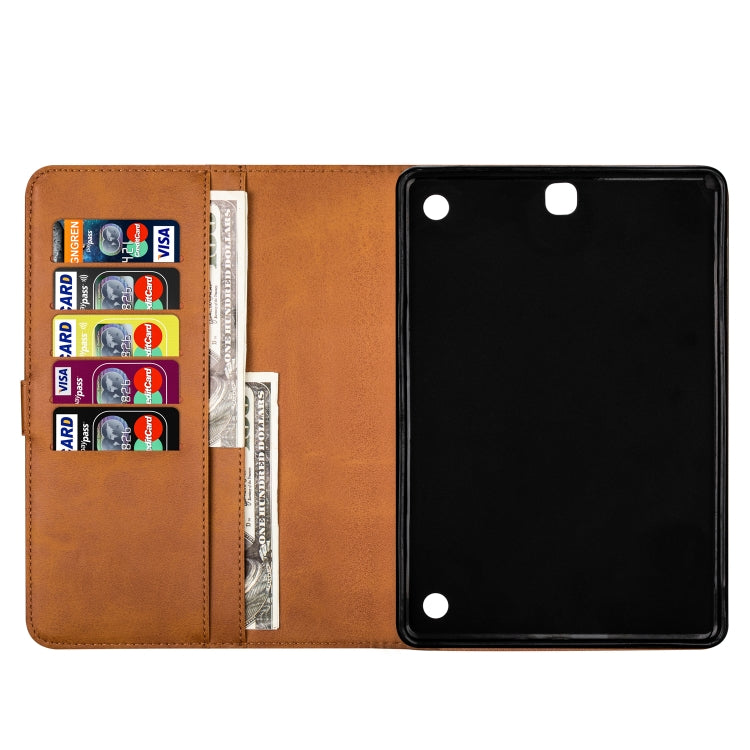 For Samsung Galaxy Tab A9.7 T550 Tablet Fashion Calf Texture Zipper Horizontal Flip Leather Case with Stand & Card Slots & Wallet & Wake-up / Sleep Function