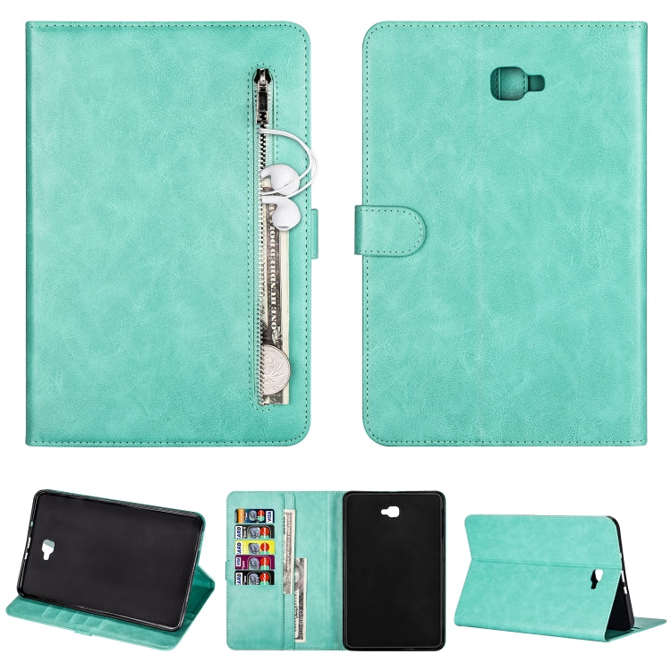 For Samsung Galaxy Tab A10.1 T850 / T585 Tablet Fashion Calf Texture Zipper Horizontal Flip Leather Case with Stand & Card Slots & Wallet & Wake-up / Sleep Function