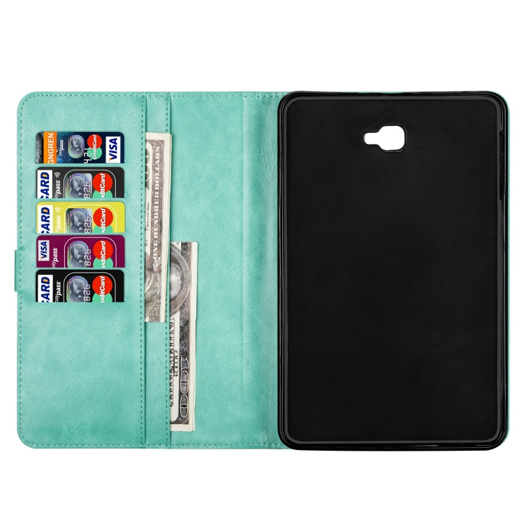 For Samsung Galaxy Tab A10.1 T850 / T585 Tablet Fashion Calf Texture Zipper Horizontal Flip Leather Case with Stand & Card Slots & Wallet & Wake-up / Sleep Function