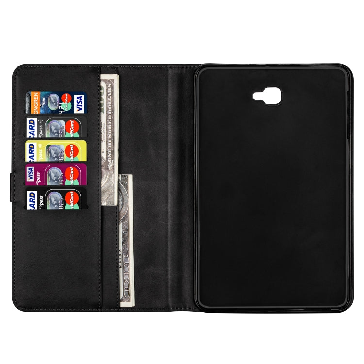 For Samsung Galaxy Tab A10.1 T850 / T585 Tablet Fashion Calf Texture Zipper Horizontal Flip Leather Case with Stand & Card Slots & Wallet & Wake-up / Sleep Function