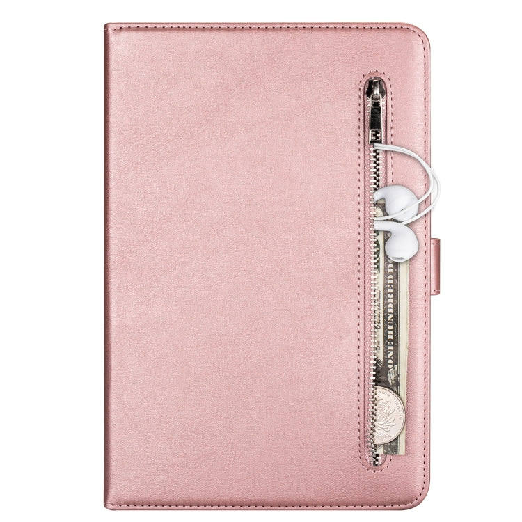 For Samsung Galaxy Tab A10.1 T850 / T585 Tablet Fashion Calf Texture Zipper Horizontal Flip Leather Case with Stand & Card Slots & Wallet & Wake-up / Sleep Function