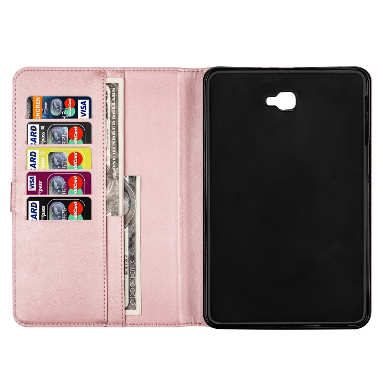 For Samsung Galaxy Tab A10.1 T850 / T585 Tablet Fashion Calf Texture Zipper Horizontal Flip Leather Case with Stand & Card Slots & Wallet & Wake-up / Sleep Function