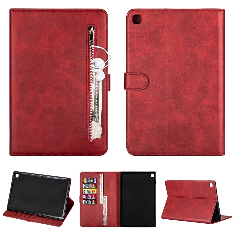 For Samsung Galaxy Tab S5e T720 / T725 Tablet Fashion Calf Texture Zipper Horizontal Flip Leather Case with Stand & Card Slots & Wallet & Wake-up / Sleep Function
