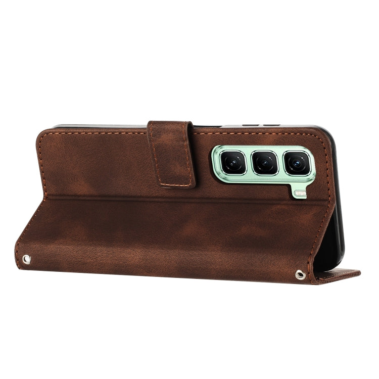 For Infinix Hot 50 Pro 4G Dream Triangle Leather Phone Case with Lanyard