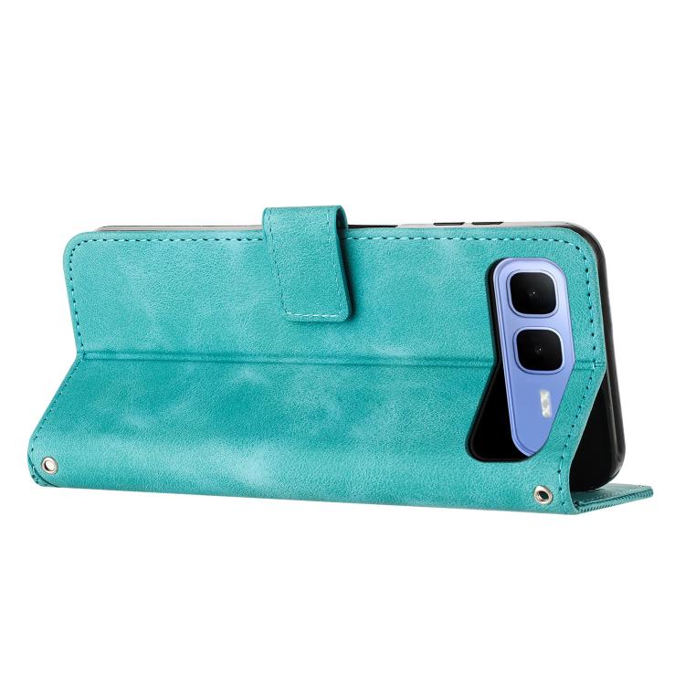 For Infinix Smart 10 Plus 4G Dream Triangle Leather Phone Case with Lanyard