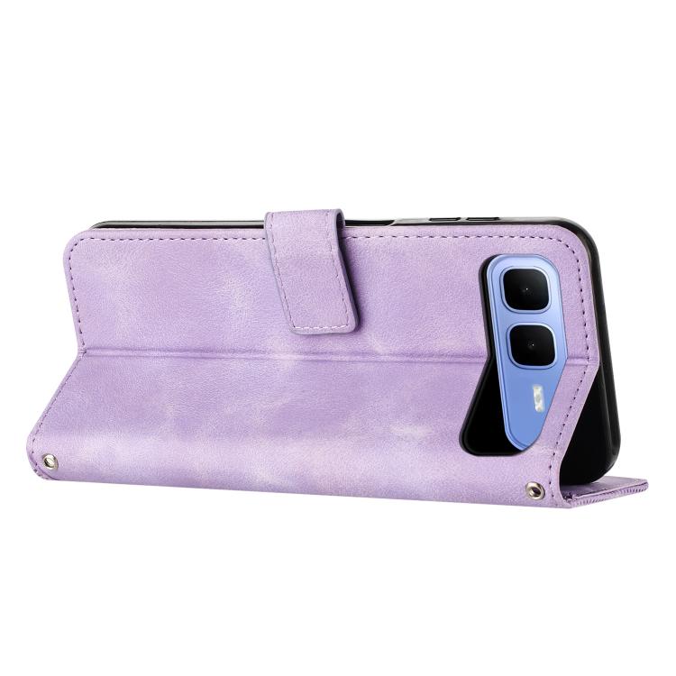 For Infinix Smart 10 Plus 4G Dream Triangle Leather Phone Case with Lanyard