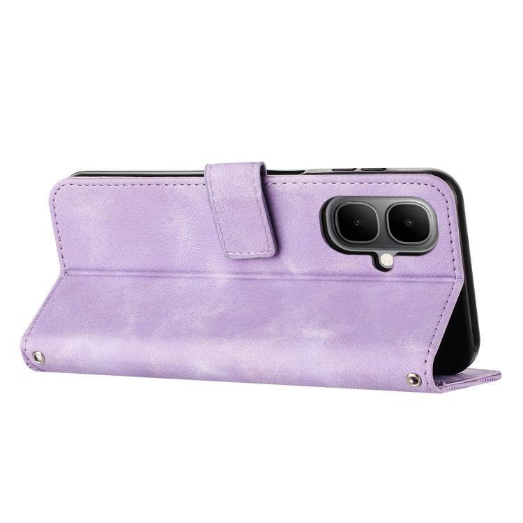For Infinix Smart 10 4G / Tecno Pop 10 Dream Triangle Leather Phone Case with Lanyard