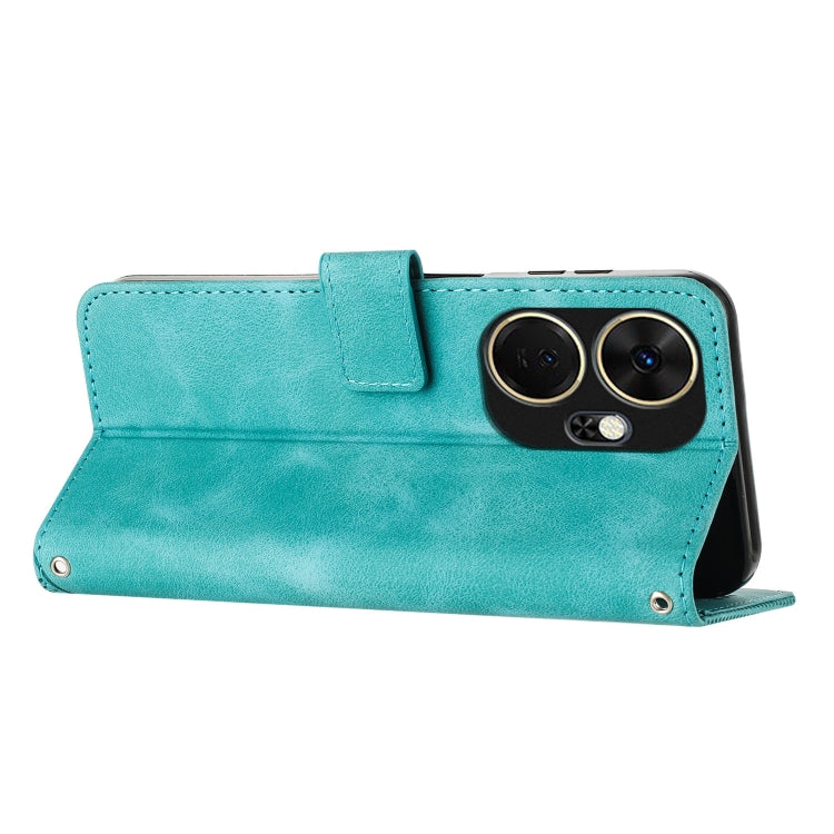 For itel P55+ Dream Triangle Leather Phone Case with Lanyard