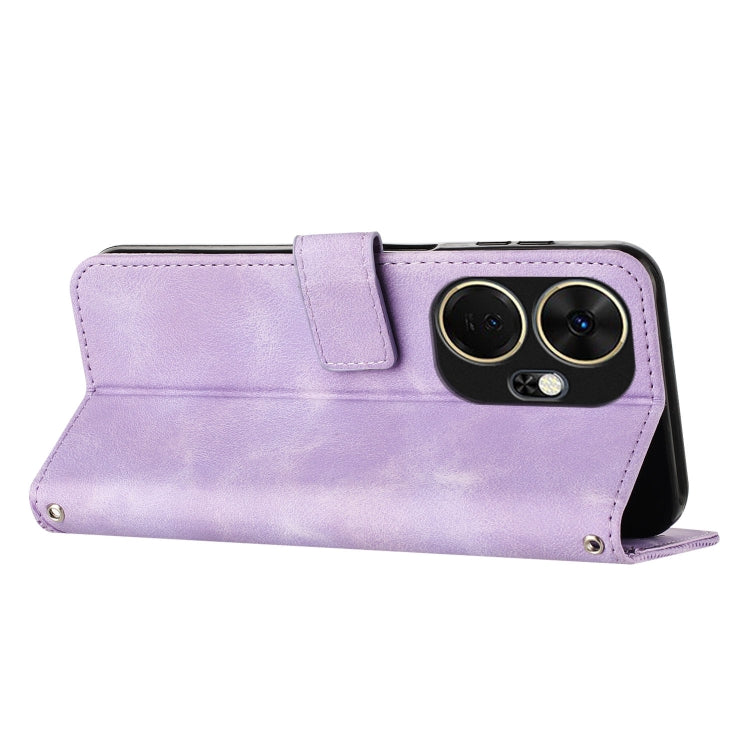 For itel P55+ Dream Triangle Leather Phone Case with Lanyard