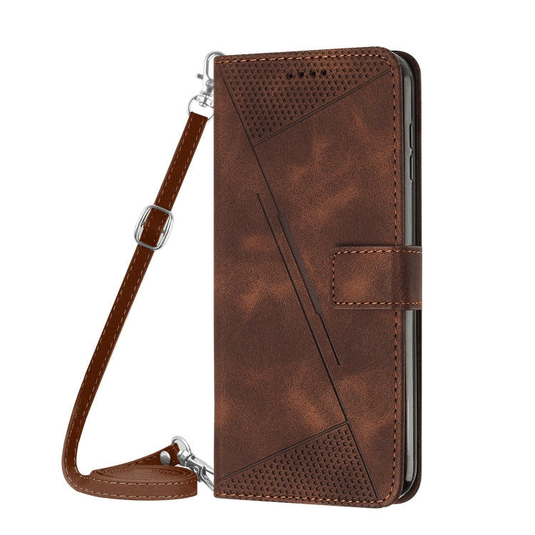 For itel P55+ Dream Triangle Leather Phone Case with Lanyard