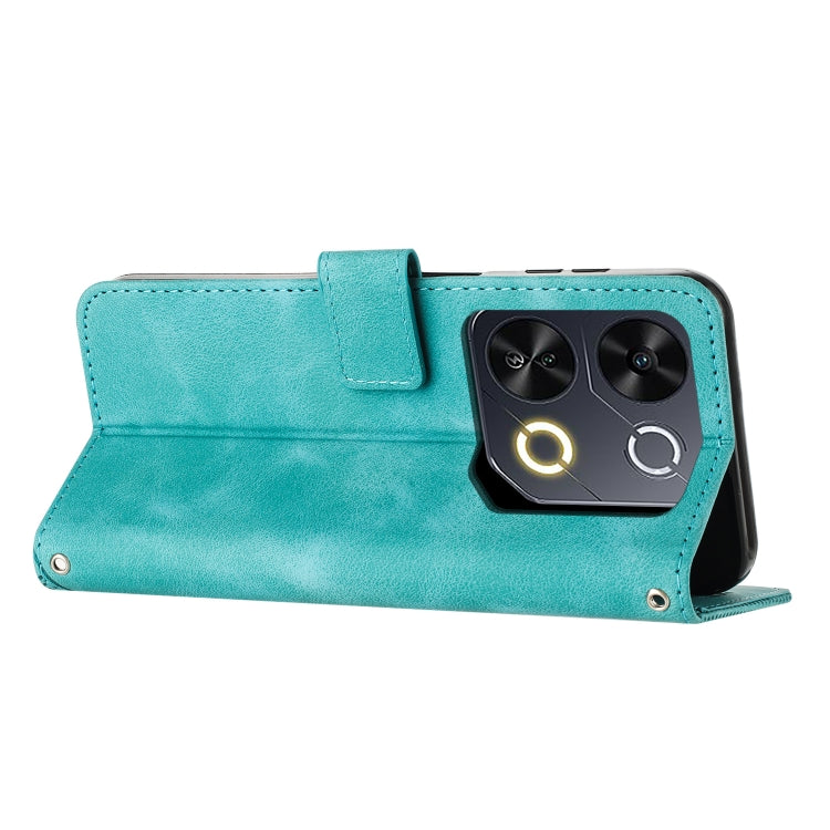 For itel P65 Dream Triangle Leather Phone Case with Lanyard
