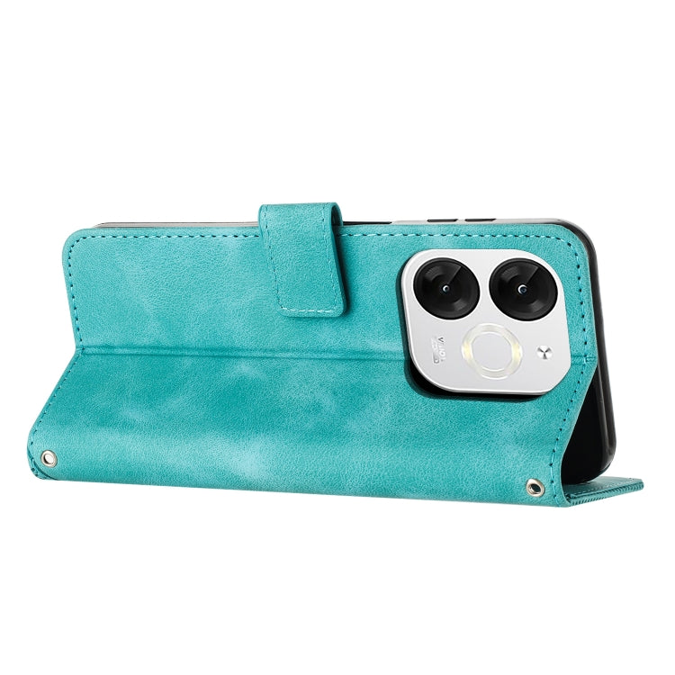 For itel A80 Dream Triangle Leather Phone Case with Lanyard