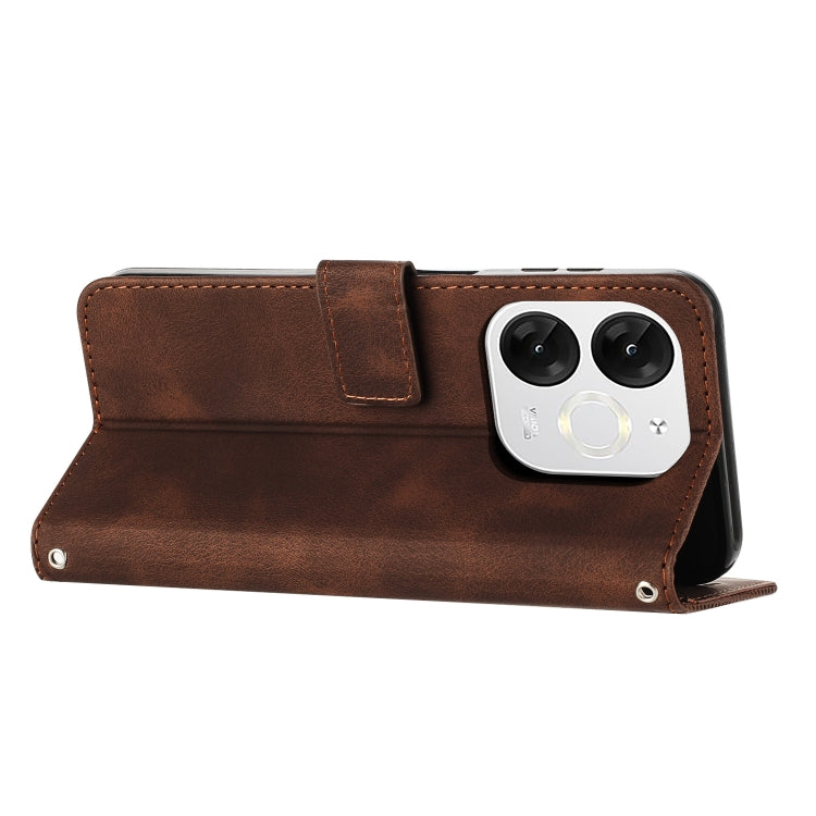 For itel A80 Dream Triangle Leather Phone Case with Lanyard