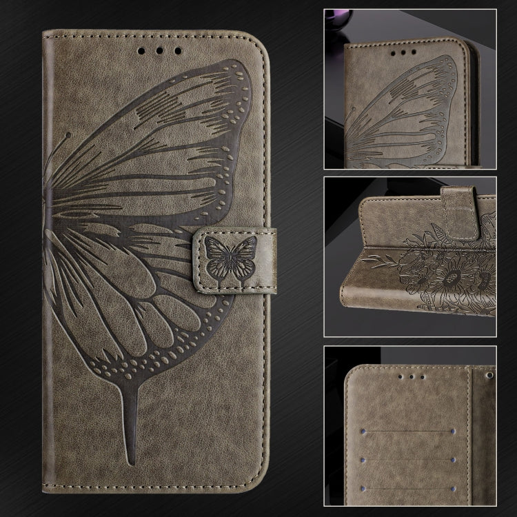 For Samsung Galaxy Xcover7 Embossed Butterfly Leather Phone Case