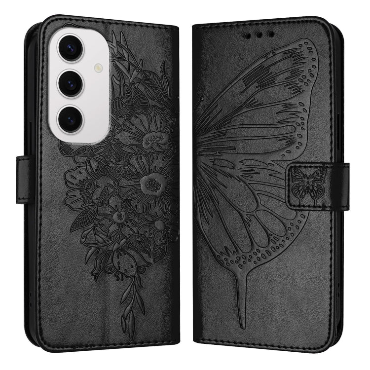 For Samsung Galaxy S24 FE 5G Embossed Butterfly Leather Phone Case