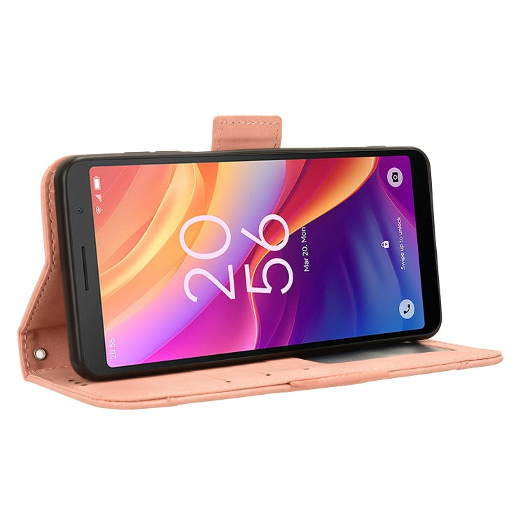 For TCL 501 4G Skin Feel Calf Texture Card Slots Leather Phone Case