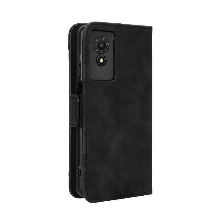 For TCL 501 4G Skin Feel Calf Texture Card Slots Leather Phone Case
