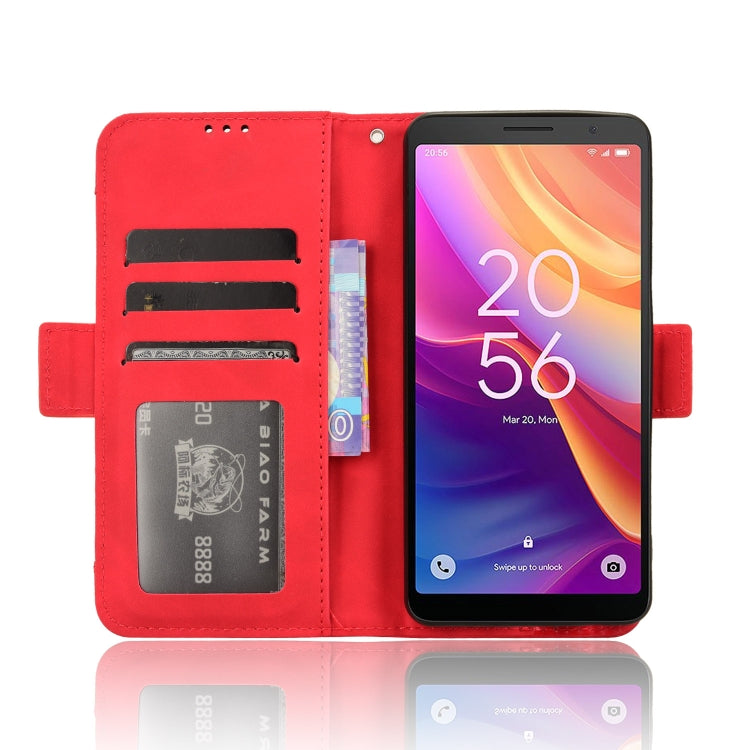 For TCL 501 4G Skin Feel Calf Texture Card Slots Leather Phone Case