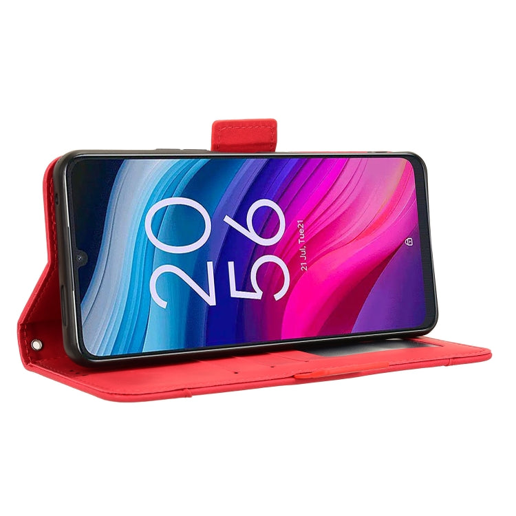 For TCL 505 4G Skin Feel Calf Texture Card Slots Leather Phone Case