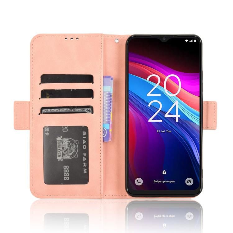 For TCL 503 Skin Feel Calf Texture Card Slots Leather Phone Case