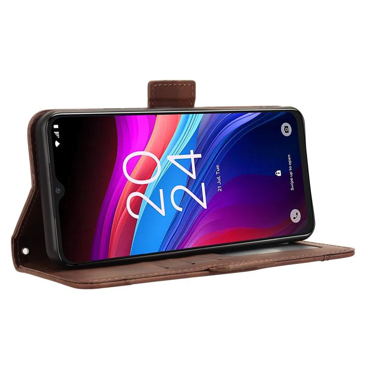 For TCL 503 Skin Feel Calf Texture Card Slots Leather Phone Case