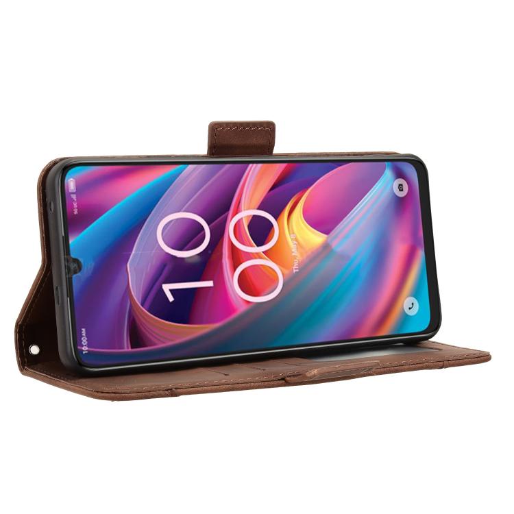 For TCL K32 5G / K33 5G Skin Feel Calf Texture Card Slots Leather Phone Case