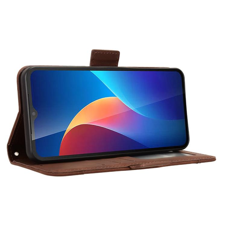 For TCL K70 SE T453D Skin Feel Calf Texture Card Slots Leather Phone Case