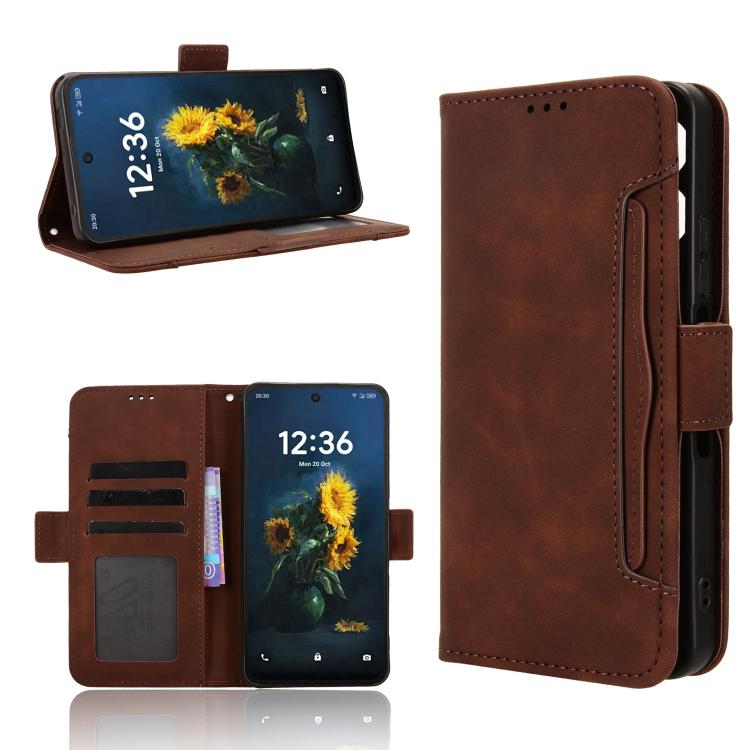 For TCL NxtPaper 70 Pro 5G Skin Feel Calf Texture Card Slots Leather Phone Case