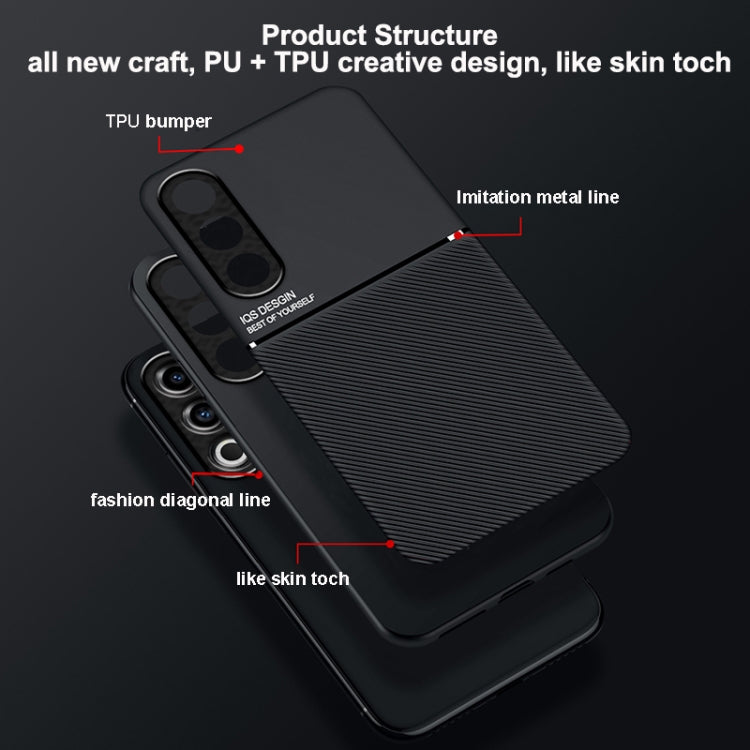 For OnePlus Ace 3V Classic Tilt Strip Grain Magnetic PC Hybrid TPU Phone Case