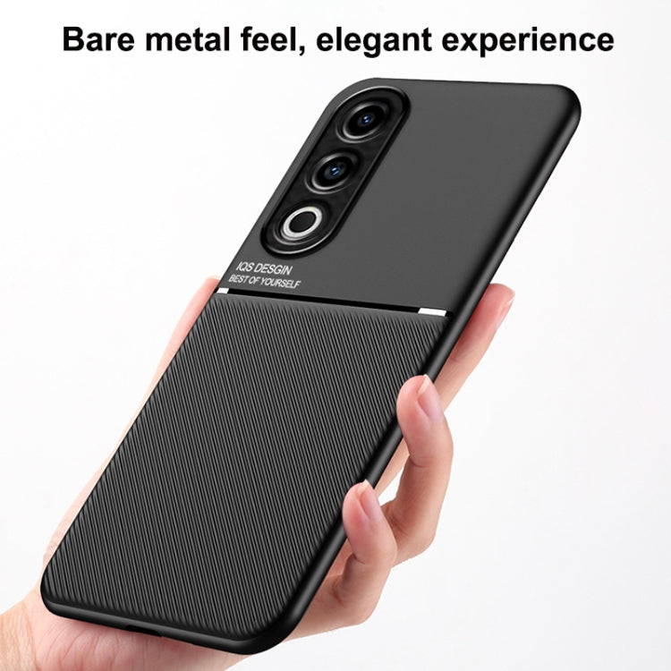 For OnePlus Ace 3V Classic Tilt Strip Grain Magnetic PC Hybrid TPU Phone Case